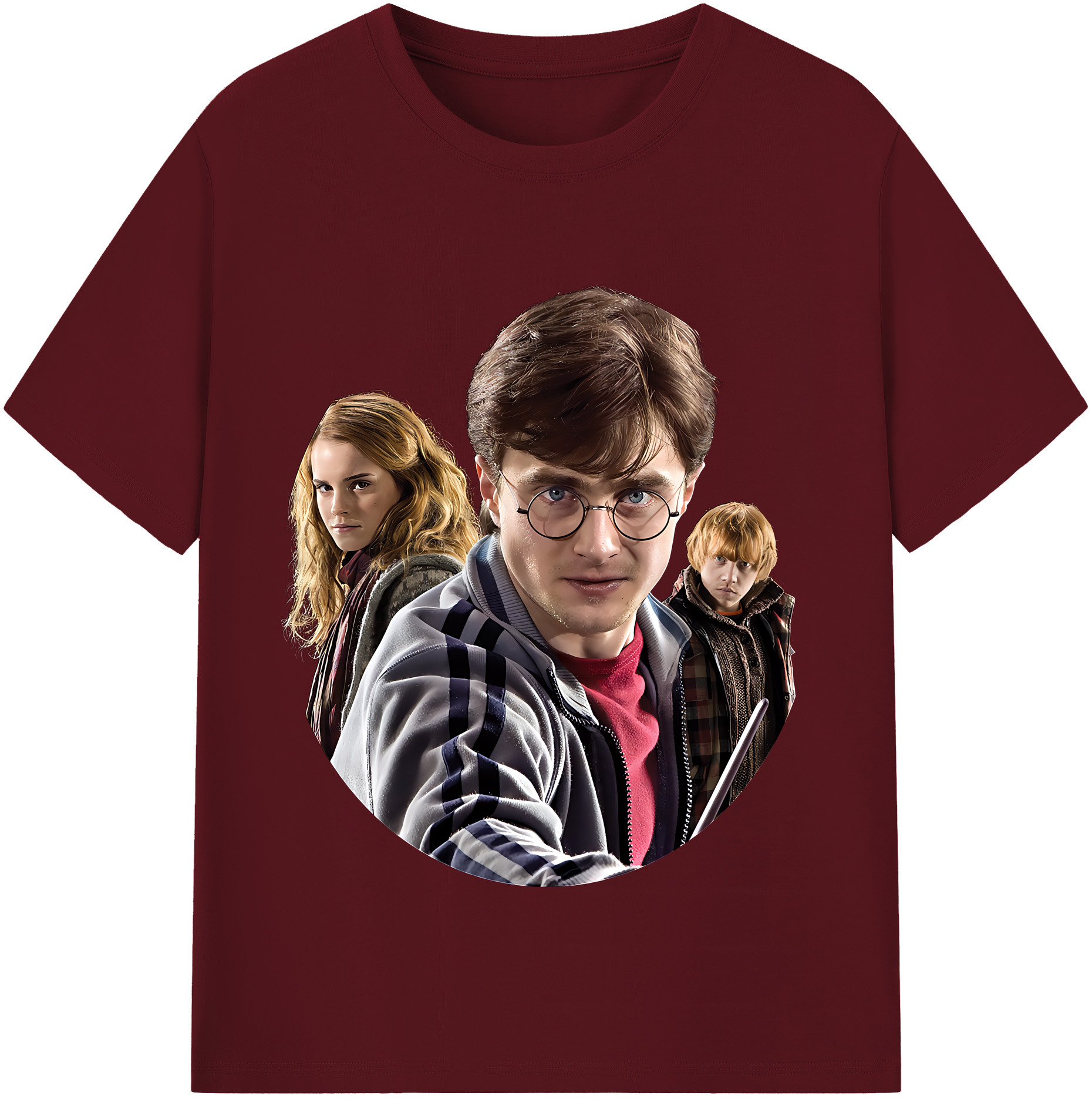 （画像用） Harry Potter ハリー・ポッターシリーズ 綿100％半袖Tシャツ（フロントプリント）